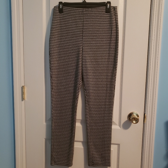 H&M Houndstooth High-rise Black/White Knit Pant